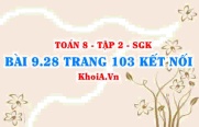 Bài 9.28 trang 103 Toán 8 Kết nối tri thức Tập 2